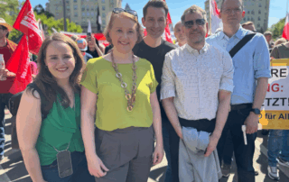 Gemeinsames Gruppenbild (v.l.: Ricarda Lang, Lisa Paus, Andreas Audretsch, Werner Graf, Sebastian Walter)