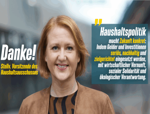 Danke: Stellv. Vorsitzende des Haushaltsausschusses
